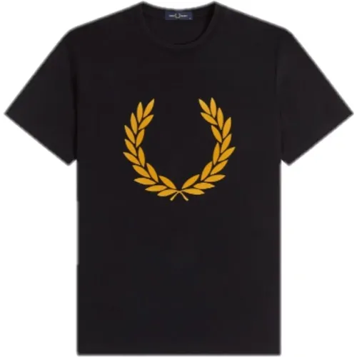 Velvet Laurel Graphic T-Shirt , male, Sizes: XL - Fred Perry - Modalova