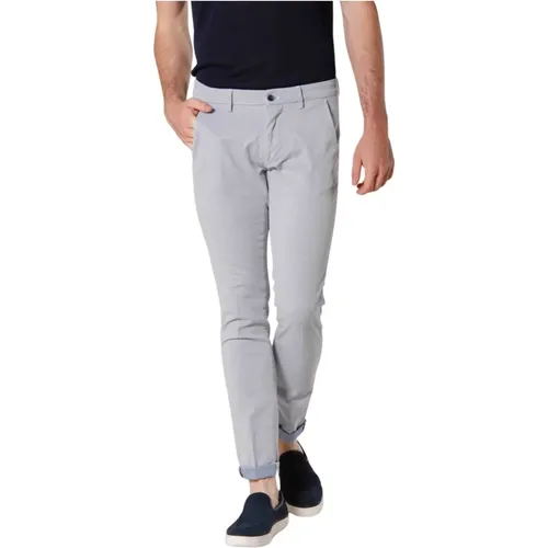 Schmale Jacquard Baumwoll Chino Hose , Herren, Größe: M - Mason's - Modalova