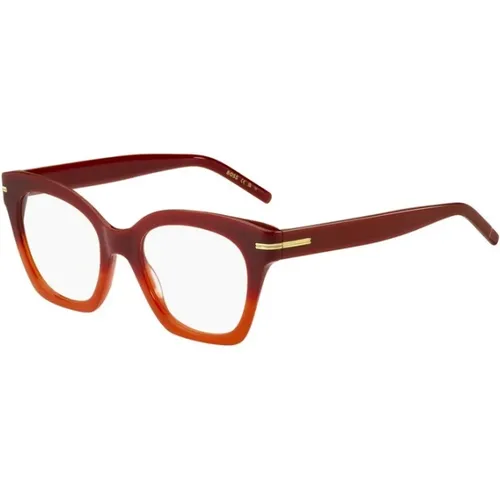 Roter Rahmen Stilvolle Brille , unisex, Größe: 50 MM - Boss - Modalova
