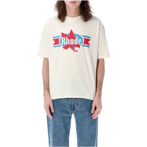 Vintage Weiß Chevron Eagle T-Shirt , Herren, Größe: XL - Rhude - Modalova