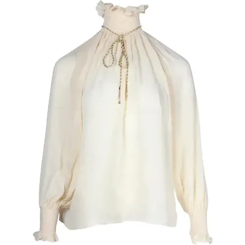 Pre-owned Silk tops , female, Sizes: XS - Celine Vintage - Modalova