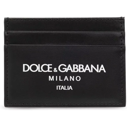 Card case with logo , male, Sizes: ONE SIZE - Dolce & Gabbana - Modalova