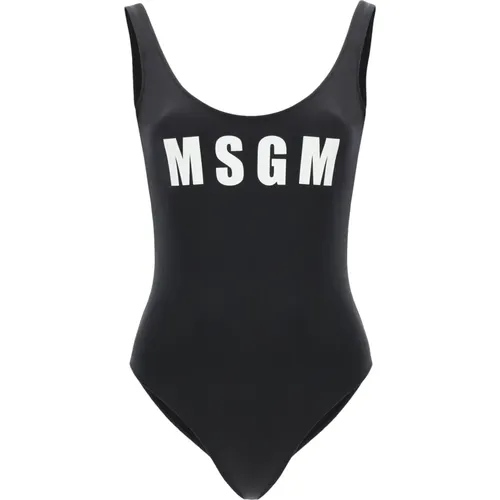 Badeanzug mit Logo Msgm - Msgm - Modalova