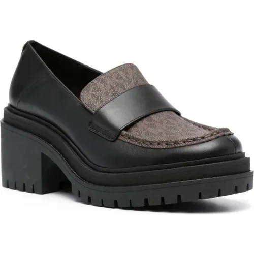 Schwarze Loafer mit Absatz , Damen, Größe: 37 1/2 EU - Michael Kors - Modalova