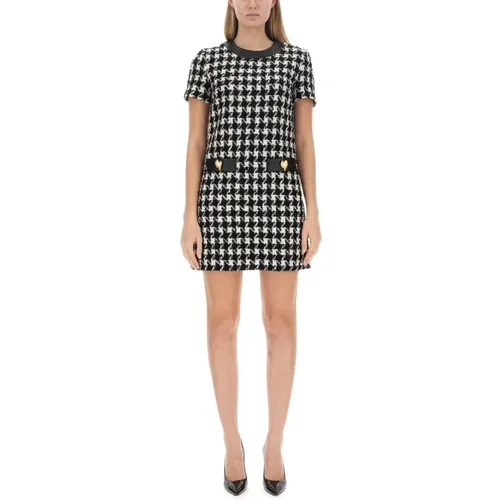 Houndstooth Mini Dress , female, Sizes: XS - Moschino - Modalova