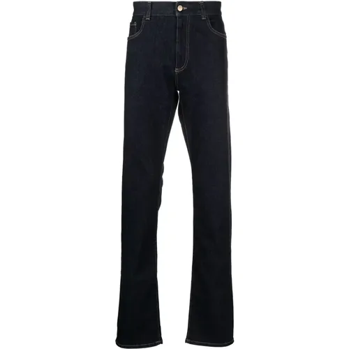Baumwoll/Kaschmir Denim Jeans , Herren, Größe: 4XL - Canali - Modalova