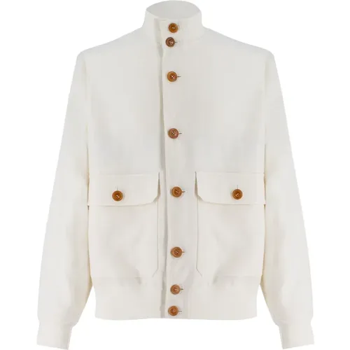 Men's Clothing Jacket Off White Ss24 , male, Sizes: 2XL, L, XL, 3XL - BRUNELLO CUCINELLI - Modalova