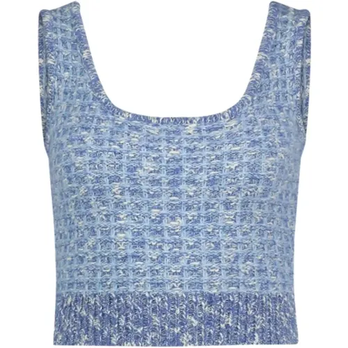 Blaues Tweed Bralette für Casual Chic , Damen, Größe: L - Fabienne Chapot - Modalova