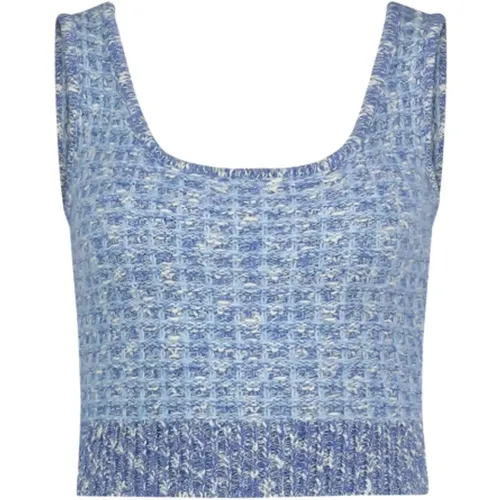 Blaues Tweed Bralette für Casual Chic - Fabienne Chapot - Modalova