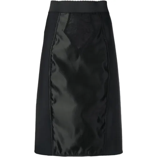 Elegant Lace Trim Corset Skirt , female, Sizes: S, XS, M - Dolce & Gabbana - Modalova