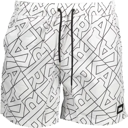 Herren Badehose Boxershorts Weiß , Herren, Größe: S - Karl Lagerfeld - Modalova