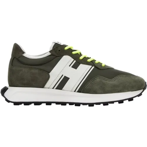 H601 Vert kaki Sneakers , male, Sizes: 6 1/2 UK - Hogan - Modalova