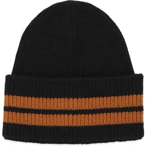 Wool Beanie Hat with Contrasting Bands , male, Sizes: ONE SIZE - Ermenegildo Zegna - Modalova