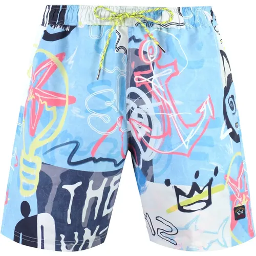 Bedruckte Badeshorts , Herren, Größe: L - PAUL & SHARK - Modalova