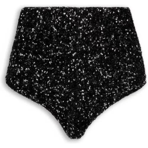 Sequin High-Waisted Culottes , female, Sizes: XS - Aniye By - Modalova