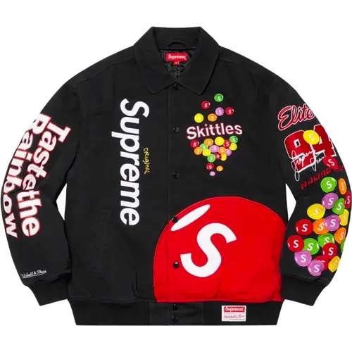 Limitierte Auflage Skittles Varsity Jacke Schwarz - Supreme - Modalova