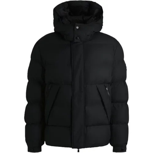 Schwarze Daunenjacke mit Kapuze - H-Corbinian3 - Boss - Modalova