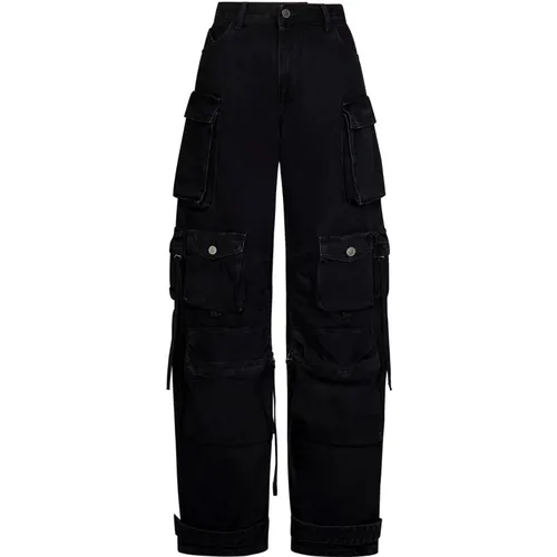 High Waist Cargo Jeans , female, Sizes: W26, W27, W25 - The Attico - Modalova
