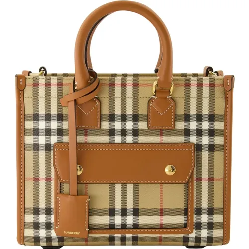 Vintage Check Mini Tote Bag , female, Sizes: ONE SIZE - Burberry - Modalova