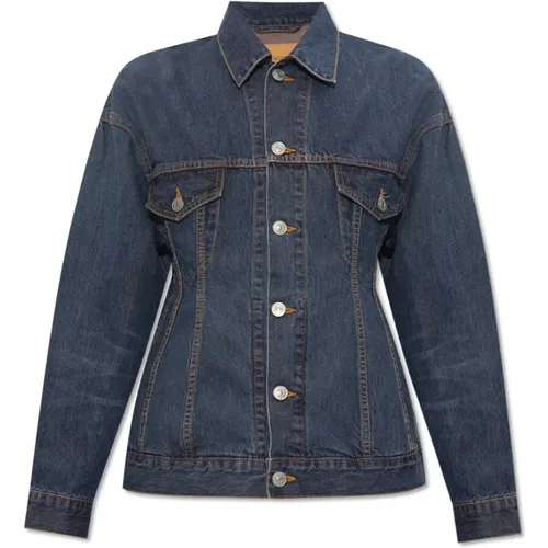 Denim jacket , female, Sizes: M - Balenciaga - Modalova