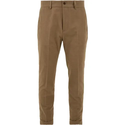 Camel Trousers - Stylish Design , male, Sizes: L, M, S - Daniele Alessandrini - Modalova