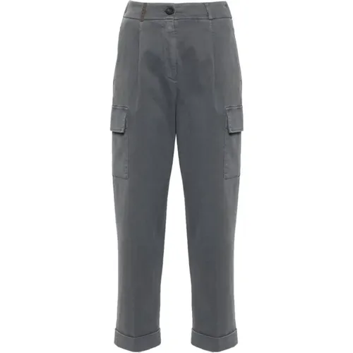 Graue Hose Aw24 Damenmode , Damen, Größe: 2XS - PESERICO - Modalova