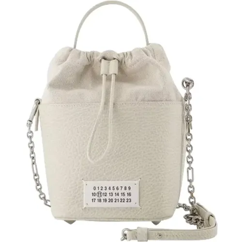 Leather Crossbody Bucket Bag , female, Sizes: ONE SIZE - Maison Margiela - Modalova
