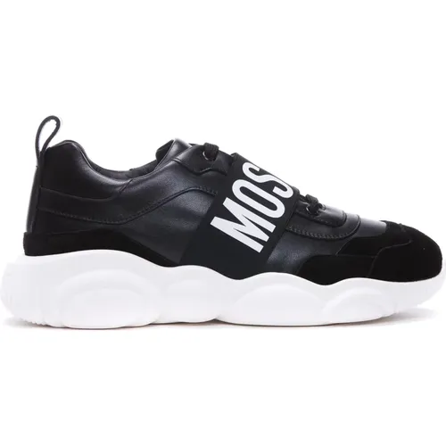 Logo Sneakers for Men , male, Sizes: 8 UK, 6 UK - Moschino - Modalova