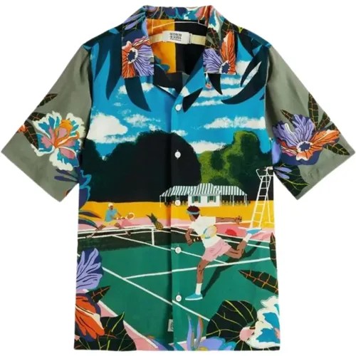 Buntes Tennis-Print-Shirt - Scotch & Soda - Modalova