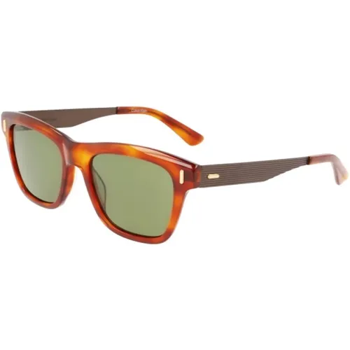Orange und Braun Acetat Sonnenbrille - Calvin Klein - Modalova