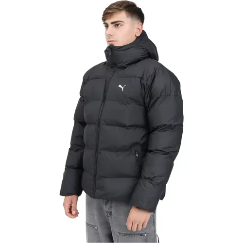 Schwarze Steppjacke Herren Herbst Winter , Herren, Größe: M - Puma - Modalova