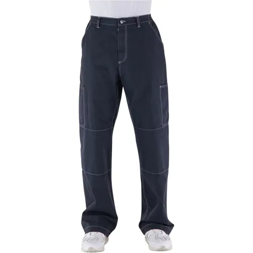 Straight Pants with Embroidery , male, Sizes: S, M - MM6 Maison Margiela - Modalova
