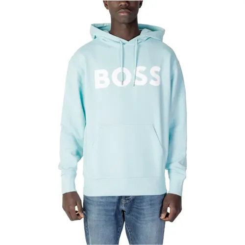 Light Printed Hooded Sweatshirt , male, Sizes: S - Hugo Boss - Modalova