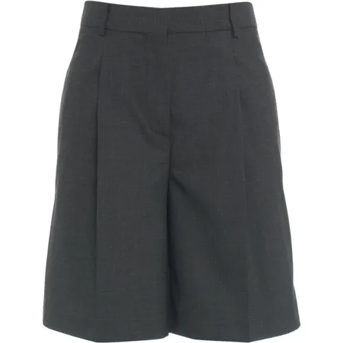 Graue Bermuda Shorts Stilvoll , Damen, Größe: XS - Semicouture - Modalova