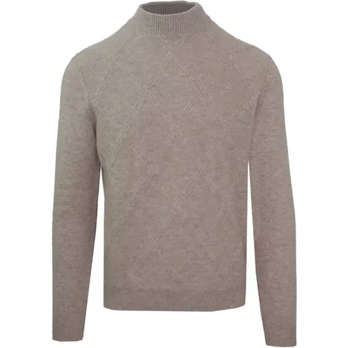 Herren Wolle Kaschmir Diamantstrick Pullover , Herren, Größe: XL - Malo - Modalova