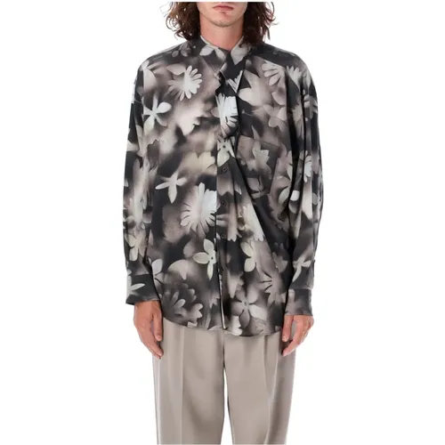 Blumenmuster Oversized Hemd Multicolor , Herren, Größe: L - Magliano - Modalova