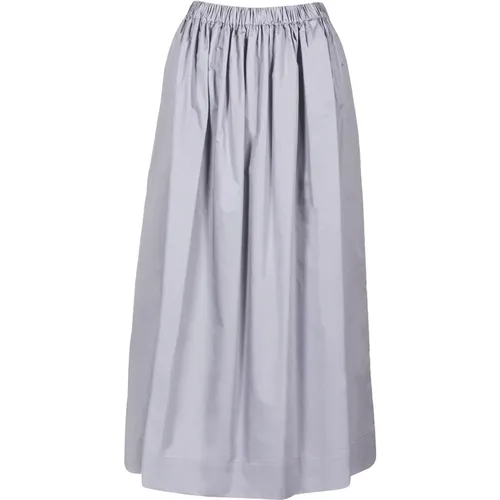 Poplin Elastic Waist Skirt Straight Cut , female, Sizes: M, XS, S - Douuod Woman - Modalova