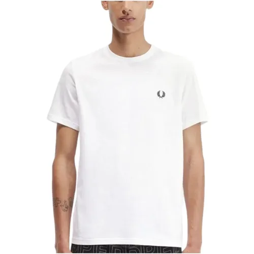 Zeitloser Klassiker Rundhals T-Shirt , Herren, Größe: L - Fred Perry - Modalova