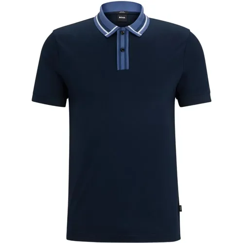 Navy Polo Shirt , male, Sizes: L - Hugo Boss - Modalova