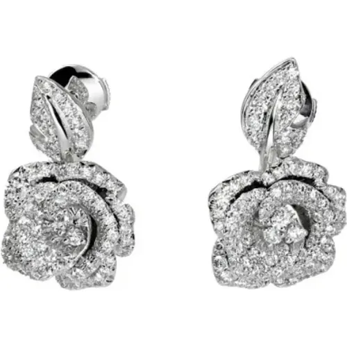 Pre-owned White Gold earrings , female, Sizes: ONE SIZE - Dior Vintage - Modalova