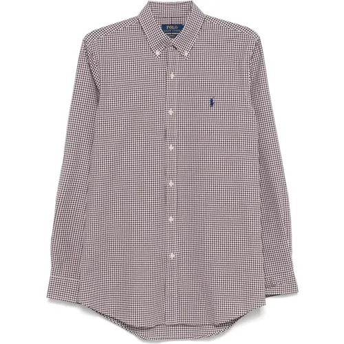 Micro-pattern poplin shirt , male, Sizes: M, XL, 2XL, L - Ralph Lauren - Modalova