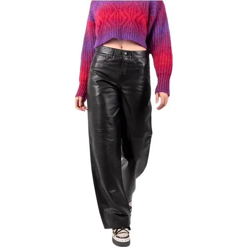 Leather Pants , female, Sizes: W28 L32, W29 L32, W26 L32, W30 L32, W28 L34 - drykorn - Modalova