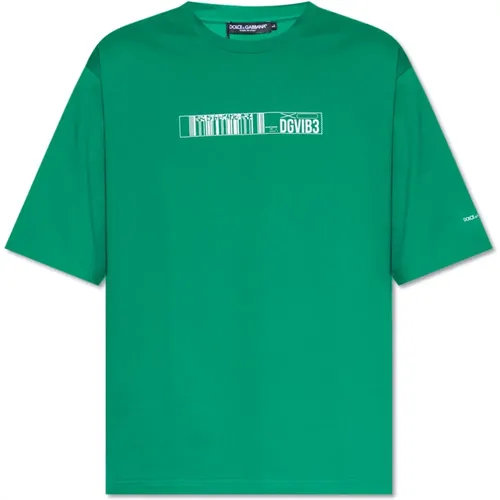 Bedrucktes T-Shirt , Herren, Größe: XL - Dolce & Gabbana - Modalova