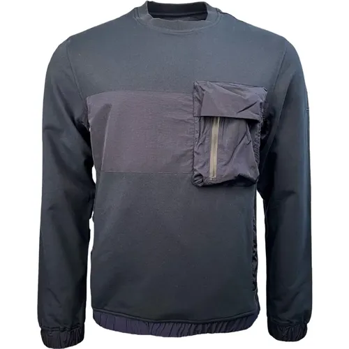 Training Shirt, Navy Sweatshirt with Contrast Trim , male, Sizes: L, M, XL - Belstaff - Modalova