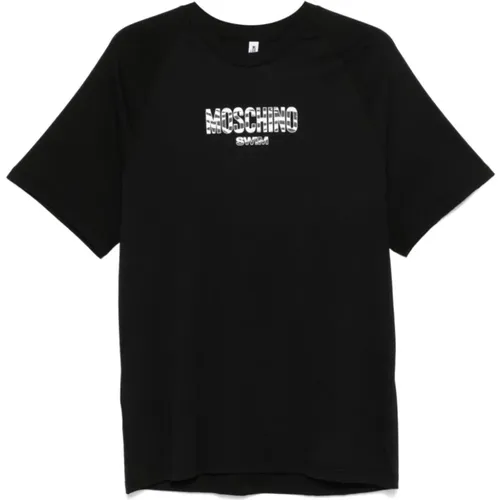 Herren Swim T-Shirt , Herren, Größe: XS - Moschino - Modalova