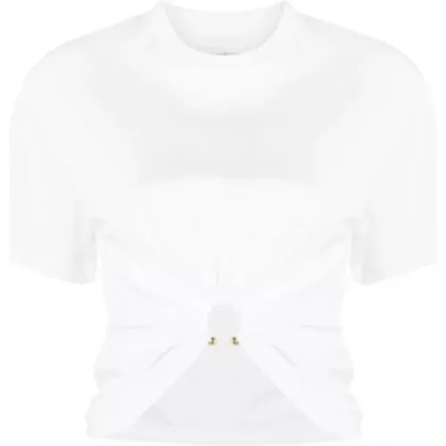 Weißes T-Shirt Mode Luxus , Damen, Größe: S - Paco Rabanne - Modalova