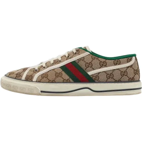 Pre-owned Canvas flats , female, Sizes: 10 UK - Gucci Vintage - Modalova