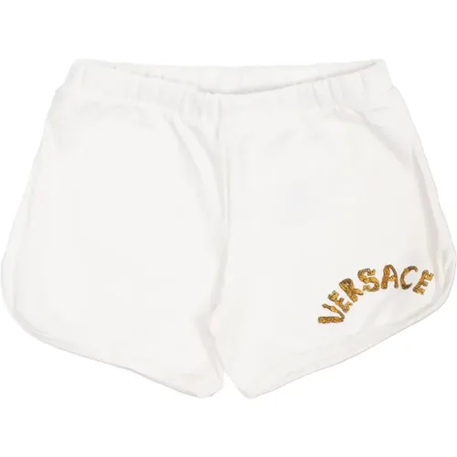 Kinder Bestickte Shorts Versace - Versace - Modalova