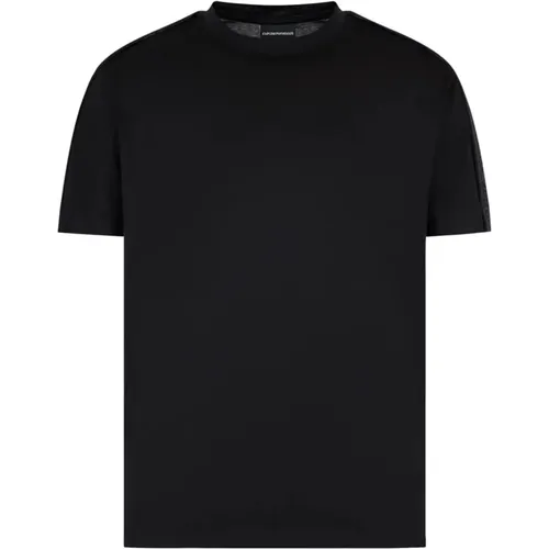 Logo Tape T-Shirt , male, Sizes: L, M - Emporio Armani - Modalova