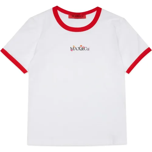 T-Shirt mit floralem Logo Max & Co - Max & Co - Modalova